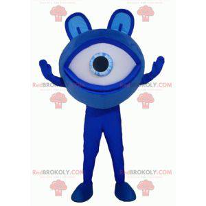 Mascotte de gros œil bleu géant d'extra-terrestre -