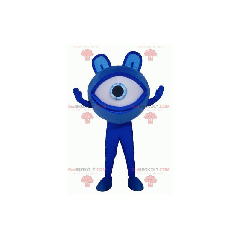 Grande alienígena gigante, mascote de olhos azuis -