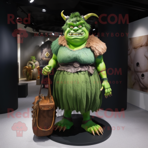 Green Ogre maskot kostume...