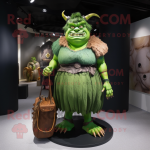 Green Ogre maskot drakt...