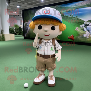 nan Golf ball mascot costume character dressed with Cargo Shorts and Necklaces