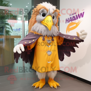  Hawk maskot drakt figur...