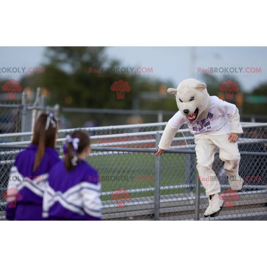 Polar bear mascot with fierce air - Redbrokoly.com