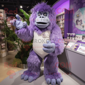 Lavendel Gorilla mascotte...