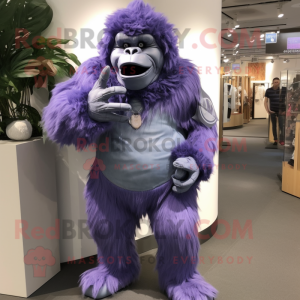 Lavendel Gorilla mascotte...