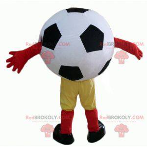 Zwart-wit gigantische voetbal mascotte - Redbrokoly.com