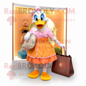 Peach Muscovy Duck maskot...