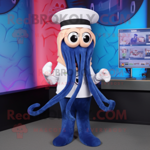Navy Squid maskot kostume...