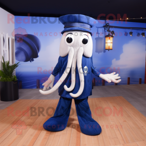Navy Squid maskot kostume...