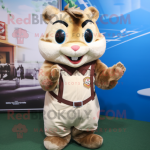 Cream Chipmunk mascotte...