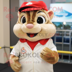 Cream Chipmunk maskot...