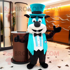 Turquoise Steak mascotte...