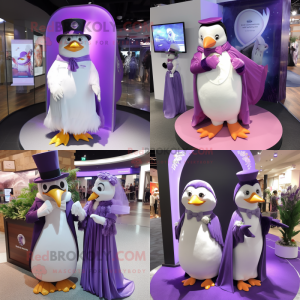 Purple Penguin mascotte...