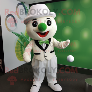 nan Golf ball mascot costume character dressed with Waistcoat and Ties