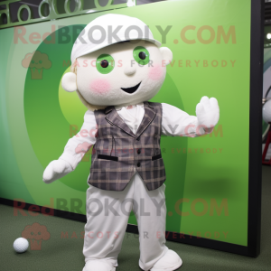 nan Golf ball mascot costume character dressed with Waistcoat and Ties