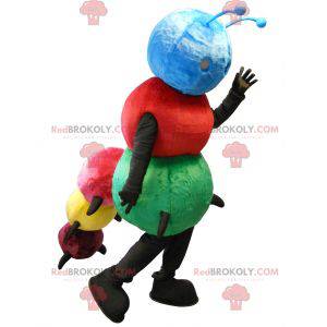 Mascote de lagarta multicolorida - Redbrokoly.com