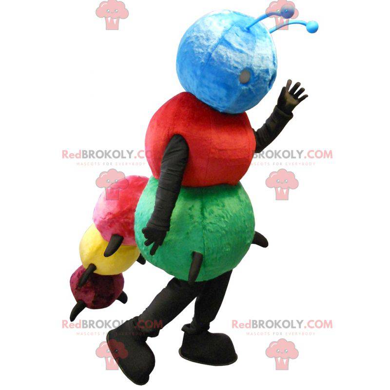 Mascote de lagarta multicolorida - Redbrokoly.com