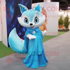 Cyan Fox mascotte kostuum...