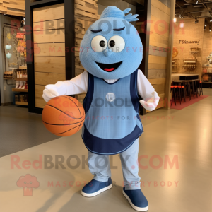 Blå basketboll maskot...