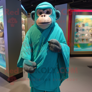 Cyan Chimpansee mascotte...