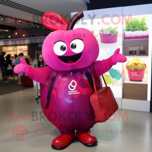 Magenta plommon maskot...