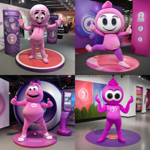 Paars roze mascotte kostuum...
