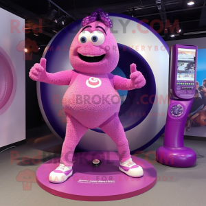 Lilla Pink maskot kostume...