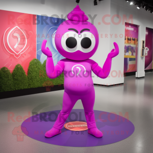 Lilla rosa maskot drakt...