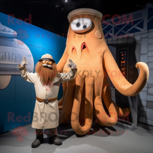 Tan kraken mascotte kostuum...