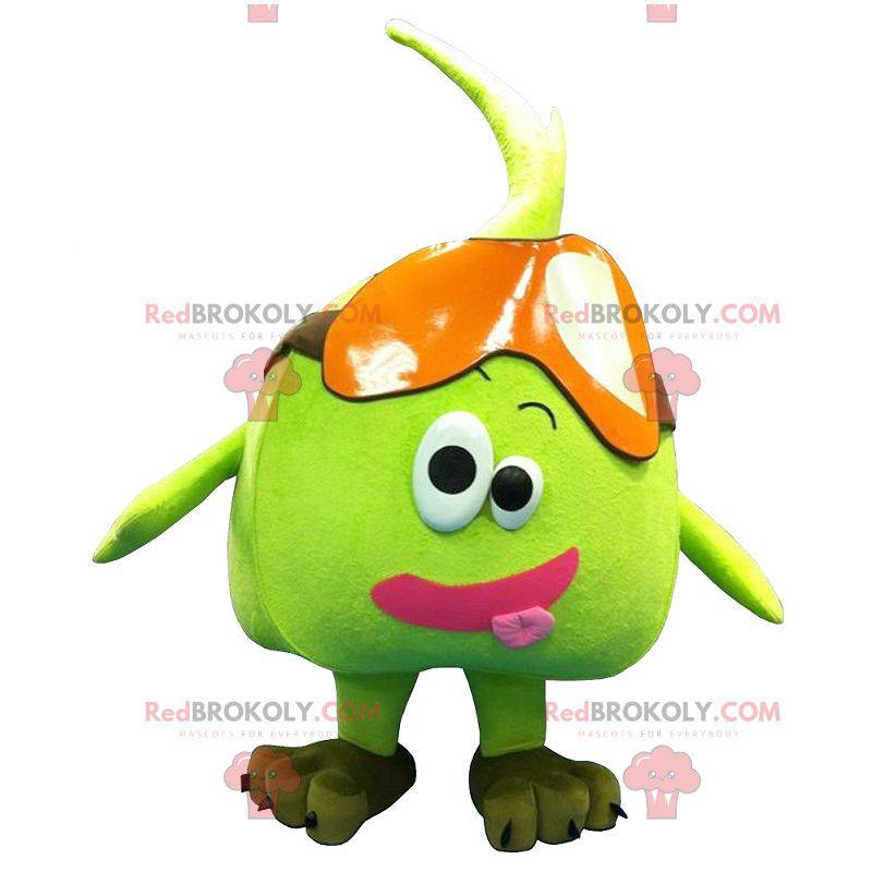 Giant green pear apple mascot - Redbrokoly.com