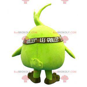 Giant green pear apple mascot - Redbrokoly.com