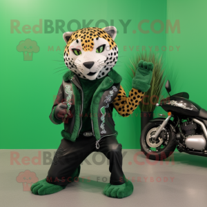 Forest Green Leopard maskot...