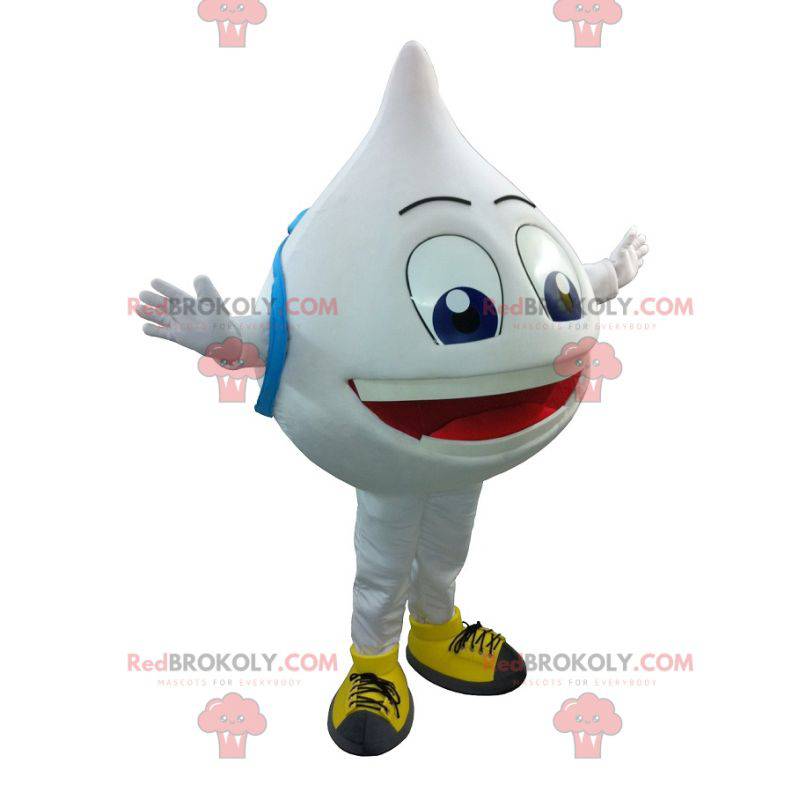 Big giant white drop mascot - Redbrokoly.com