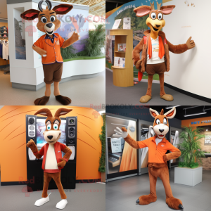 Rust Gazelle maskot kostume...