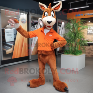 Rust Gazelle maskot kostume...