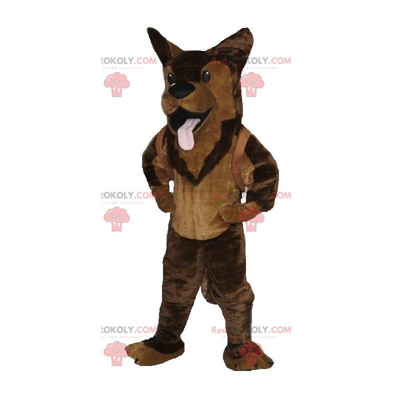 Bruine hond Duitse herder mascotte - Redbrokoly.com