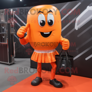 Orange boksehandske maskot...