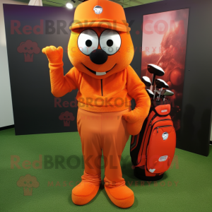 Orange Golf bag maskot...