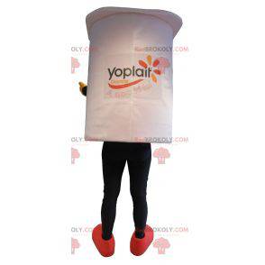 Mascota gigante de pote de yogur blanco - Redbrokoly.com