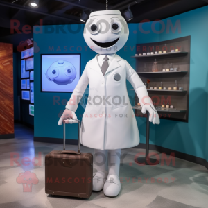 Hvid Doctor maskot kostume...