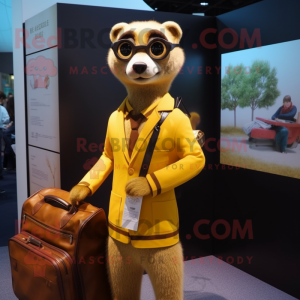 Goud Meerkat mascotte...