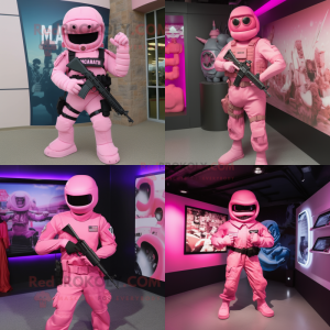 Pink marine recon maskot...