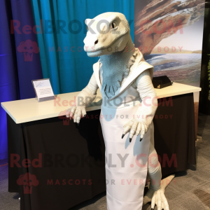 Wit Komodovaraan mascotte...