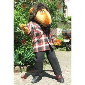 Kæmpe orange rotte maskot - Redbrokoly.com