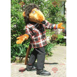 Mascotte de rat orange géant - Redbrokoly.com