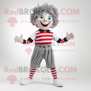 Gray Mime mascotte kostuum...