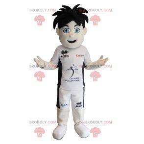 Mascota niño deportivo con ojos azules - Redbrokoly.com