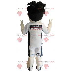 Menino mascote desportivo com olhos azuis - Redbrokoly.com