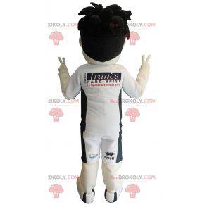Sportliches Jungenmaskottchen mit blauen Augen - Redbrokoly.com