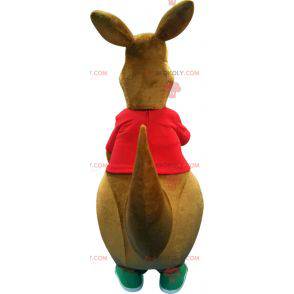 Mascotte de gros kangourou marron - Redbrokoly.com